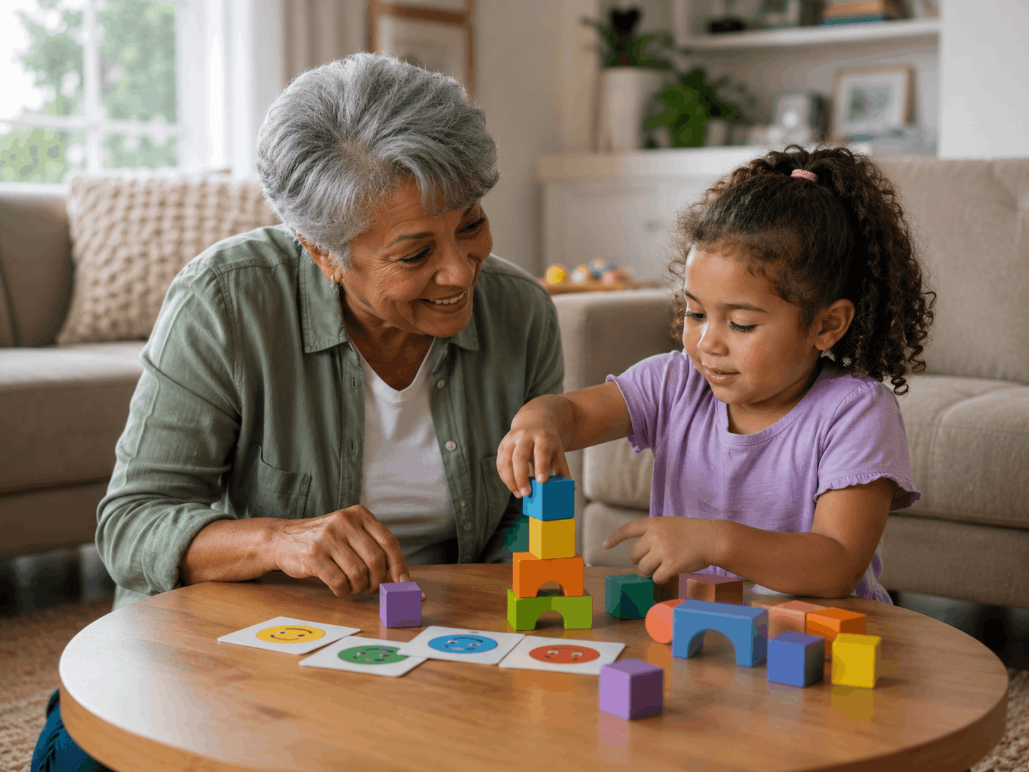 Autism caregiver helping a child prepare for the school day — morning routine support